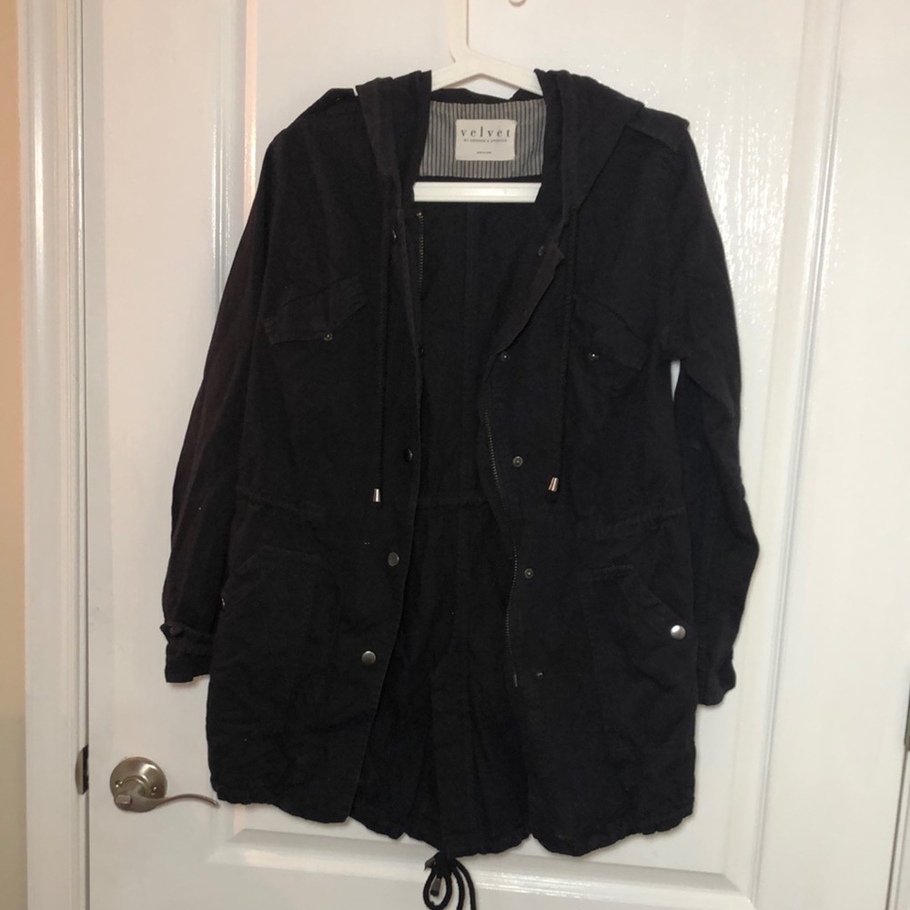 100% Cotton Hooded Split back Jacket